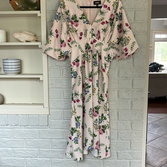 Alexa Admor Floral Dolman Sleeve V-Neck Size 10 Dress - Picture 9 of 9